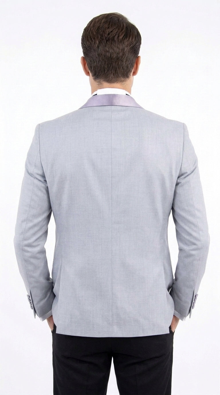 Men’s Classic Black Dinner Jacket – Satin Peak Lapel Formal Tuxedo Blazer (Copy)