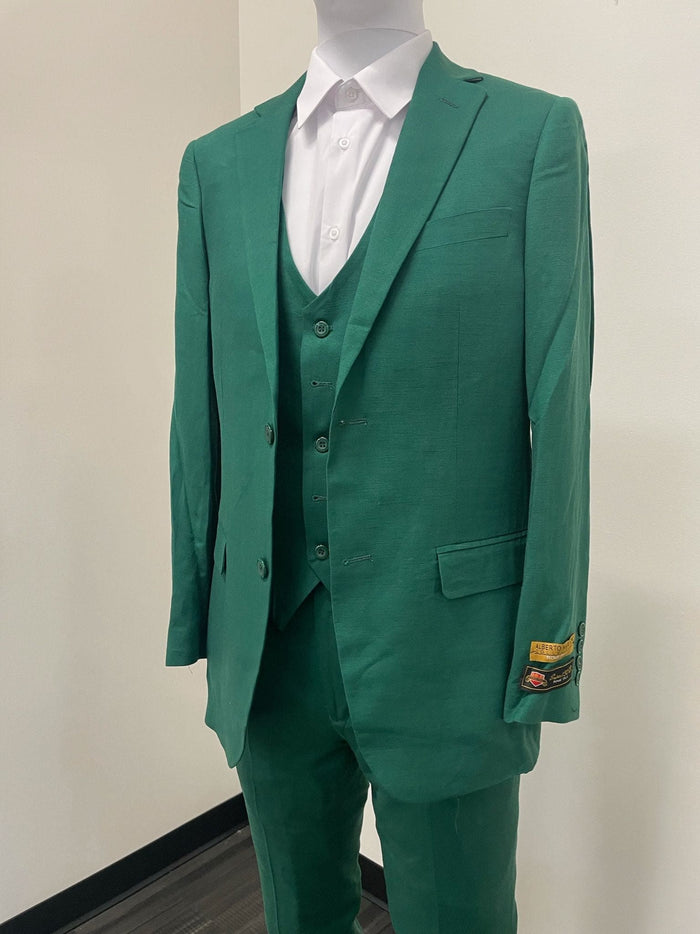 Mens Emerald Green 3-Piece Suit â€“ Slim Fit Wedding and Formal Suit by Alberto Nardoni