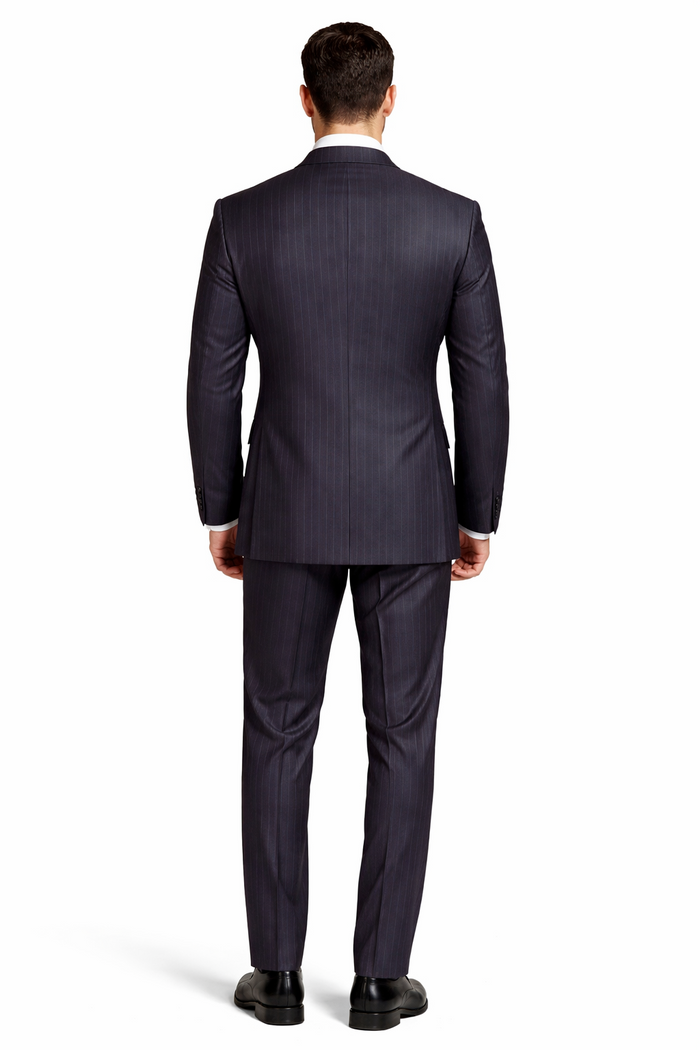 "Charcoal Grey 3-Button Classic Fit Men's Suit, 100% Wool"