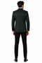 3-Piece Tailored Fit Wool Suit with Bow Tie and Flat Front Pants - Hunter
