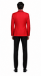 3-Piece Tailored Fit Wool Suit with Bow Tie and Flat Front Pants - Red