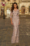 La Femme 31464 Floral Embroidered Illusion Neckline Gown