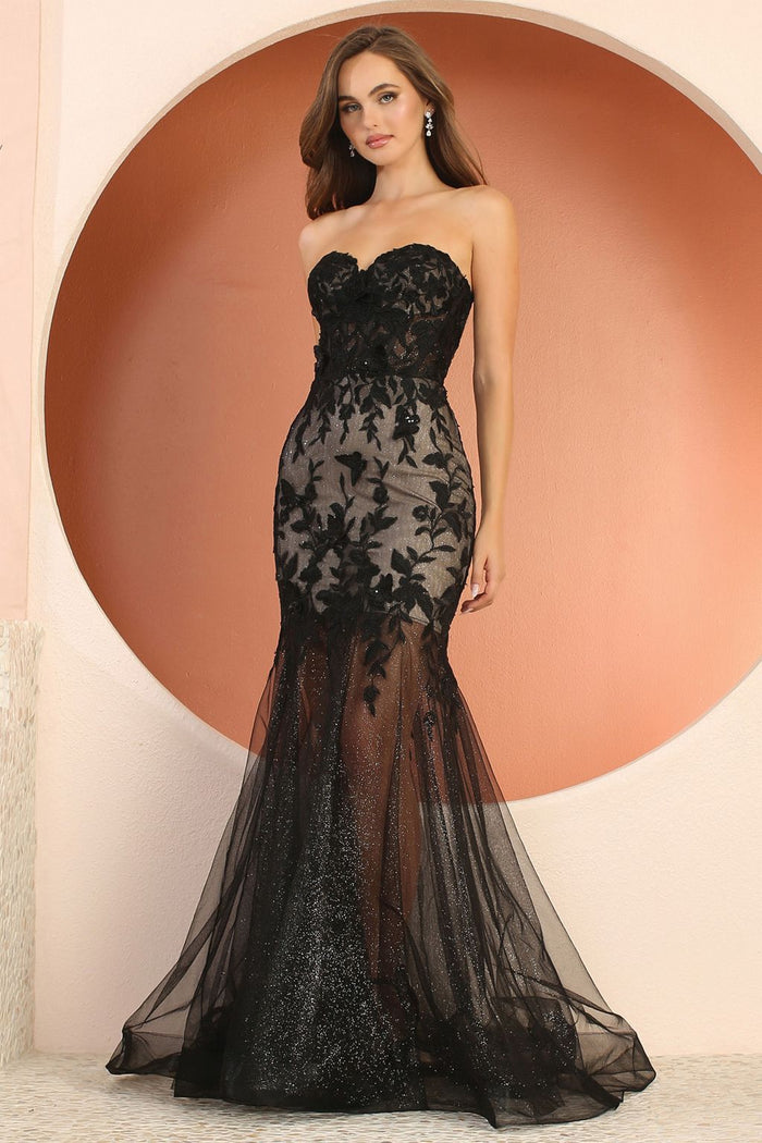 Adora Design 3164 Strapless Glitter Mermaid Long Formal Prom Dress