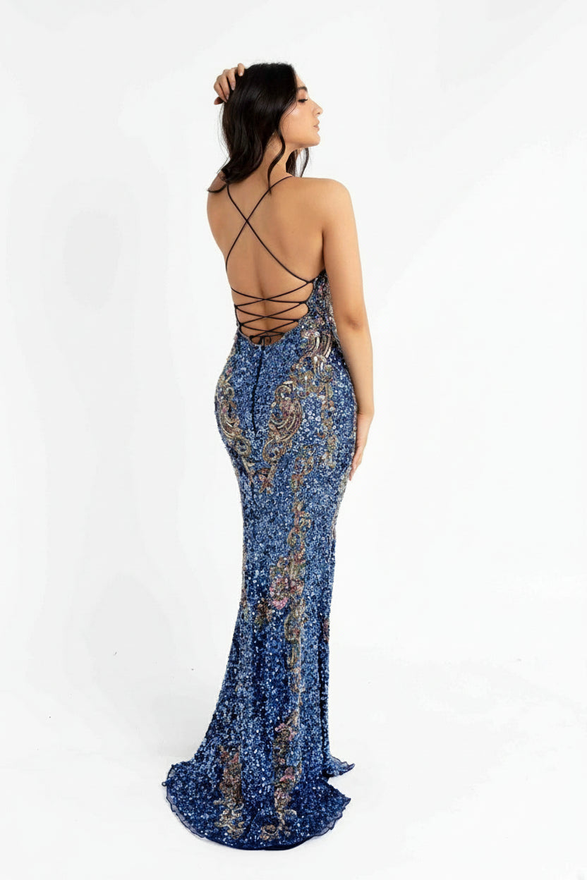 Primavera Couture 3211 - Sequin Fitted Prom Dress