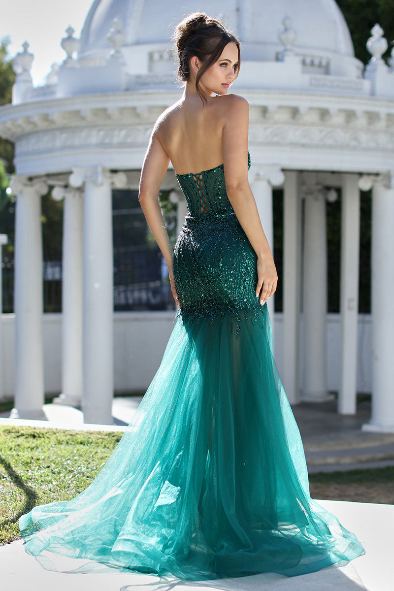 Adora Design 3240 Strapless Beaded Mermaid Formal Prom Dress