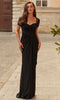 La Femme 33161 Lace Sleeve Sweetheart Evening Gown