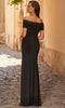 La Femme 33329 Lace Trim Straight Neckline Evening Gown