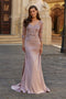 La Femme 33335 Embroidered Illusion Gown