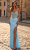 La Femme 33357 Beaded Illusion Bodice V-Neck Dress