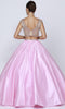Juliet 338 Beaded Illusion Bateau Satin Ball Dress