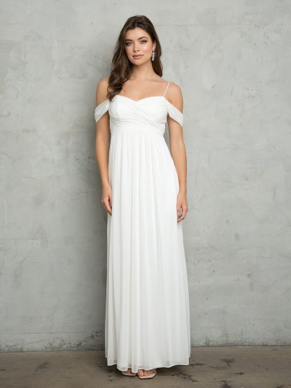 Eva USA 3494 Long A-Line Formal Prom Dress Empire Waist Evening Gown