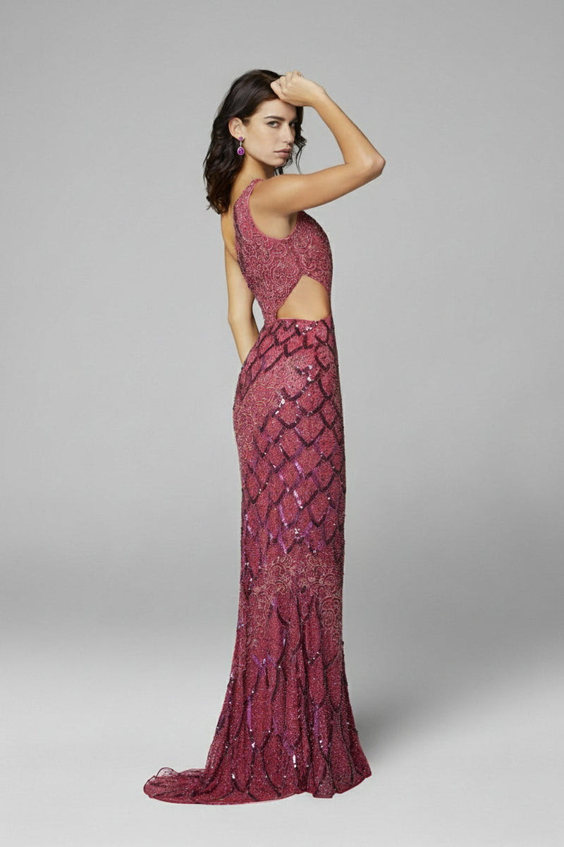 Primavera Couture 3729 - Beaded Sequin Prom Dress