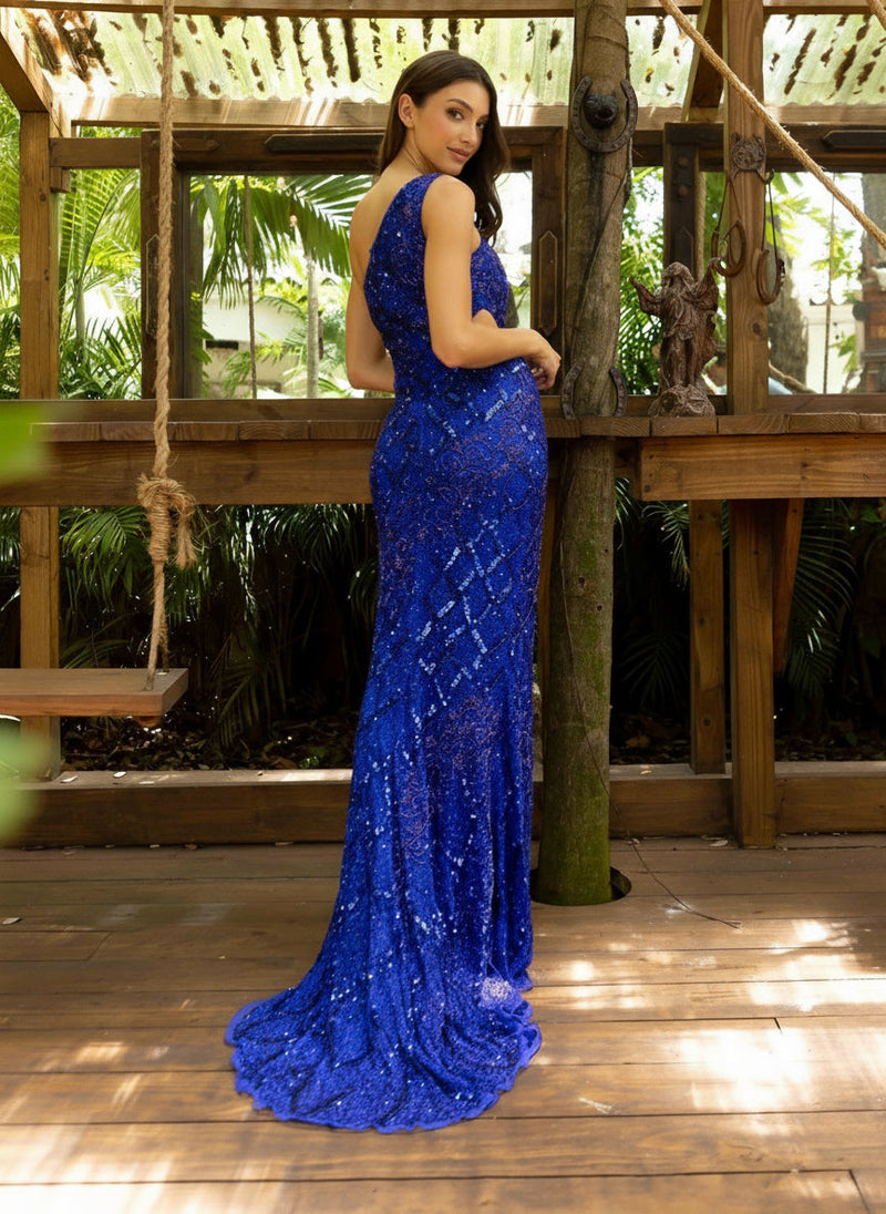 Primavera Couture 3729 - Beaded Sequin Prom Dress