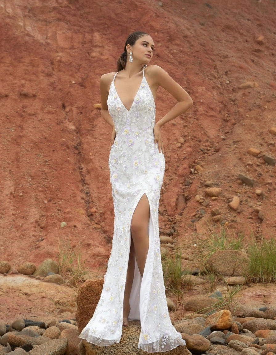 Primavera Couture 3731 - Beaded Sequin Prom Dress