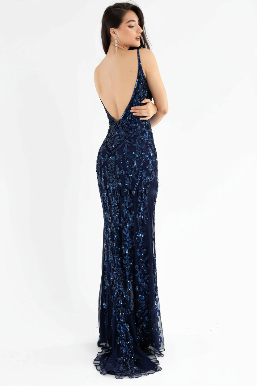 Primavera Couture 3749 - Beaded Sequin Fitted Prom Dress