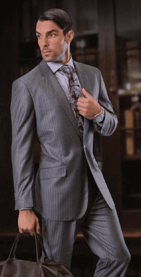 38 Long Suit - Mens Suit 38 long - AlbertoNardoniStore