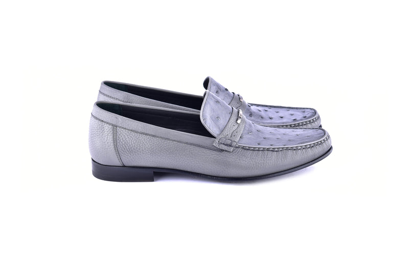 C0014051-3898Ost- Genuine Ostrich- Grey
