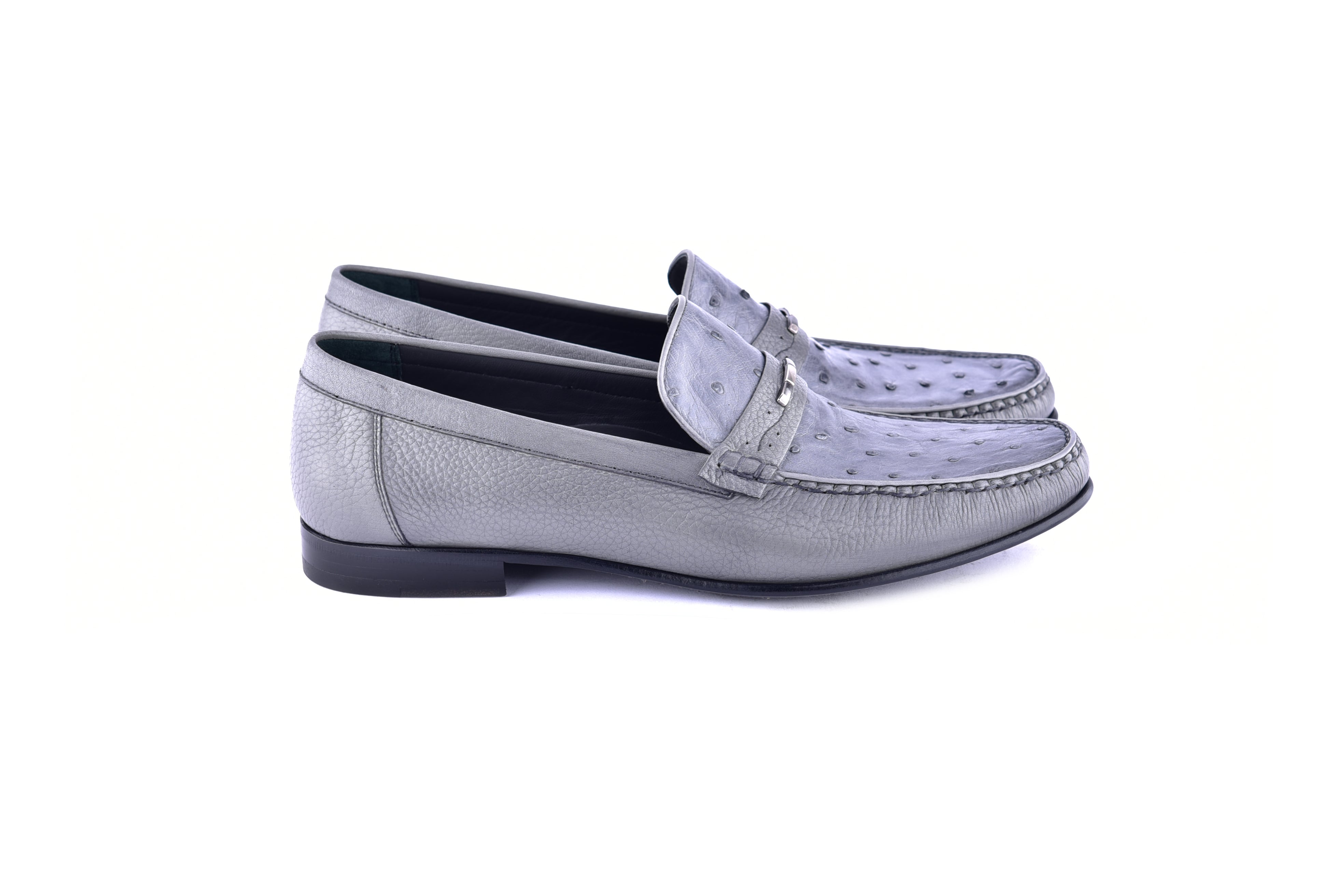 C0014051-3898Ost- Genuine Ostrich- Grey