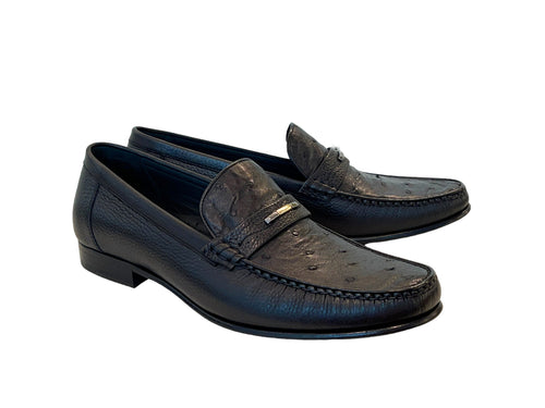 C001405-3898Ost- Genuine Ostrich- Black