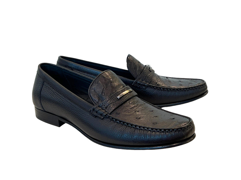 C001405-3898Ost- Genuine Ostrich- Black