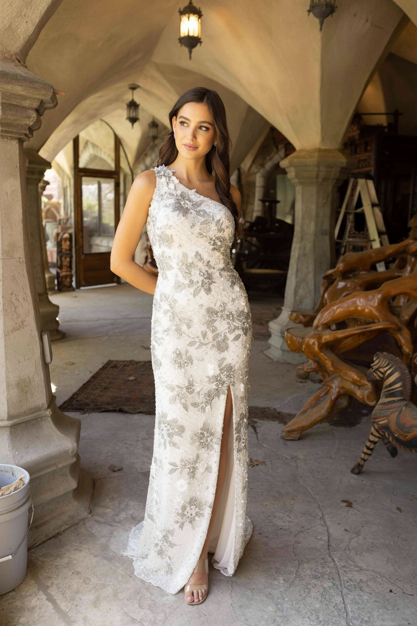 Primavera Couture 3921 - Beaded Sequin Evening Gown