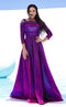 Jessica Angel JA392 Off-Shoulder A-Line Train Prom Formal Floor-Length Jersey Dress