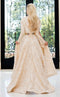 Jessica Angel JA395 Illusion Long Sleeve A-Line Train Eveningacquard Dress