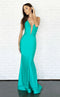 Jessica Angel JA399 Spaghetti Strap Fitted Open Back Train Jersey Dress