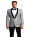 Mens Slim Fit 1 Button Grey Tuxedo