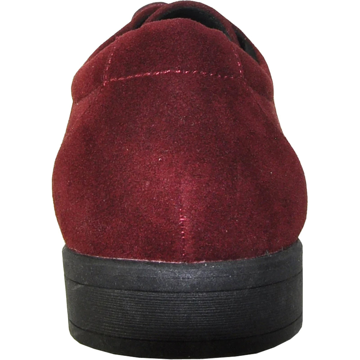 Bravo Mens Formal Suede Style Wedding & Prom Cap Toe Dress Shoe in Burgundy