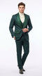 Mens Hunter Green Wedding Tuxedo Suit – Paisley Pattern Three Piece Formal Suit Set with Shawl Lapel for Groom, Prom in Emerald green