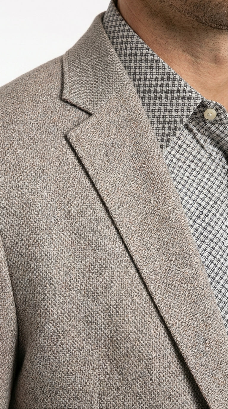Mens Textured  Light Grey Western Blazer – Cowboy Style Casual Sport Coat for Men Classic Western Jacket