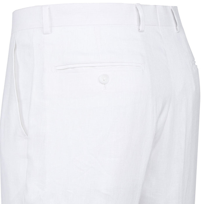 (38L, 44R, 46L) Regular Fit 2 Piece White Linen Suit