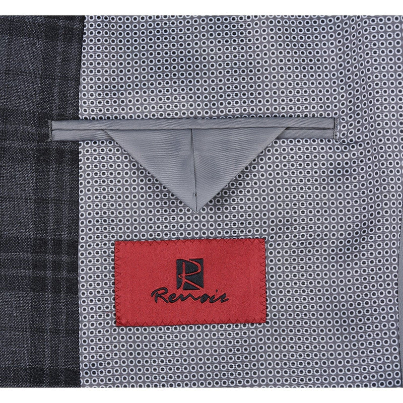 294-15 Men's Slim Fit Checked Suits