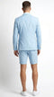 Men’s Light Blue Suit with Shorts – Casual Summer Blazer and Shorts Set for Wedding, Party and Smart Casual Wear