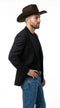 Men’s Black Western Blazer – Peak Lapel Cowboy Jacket Sport Coat