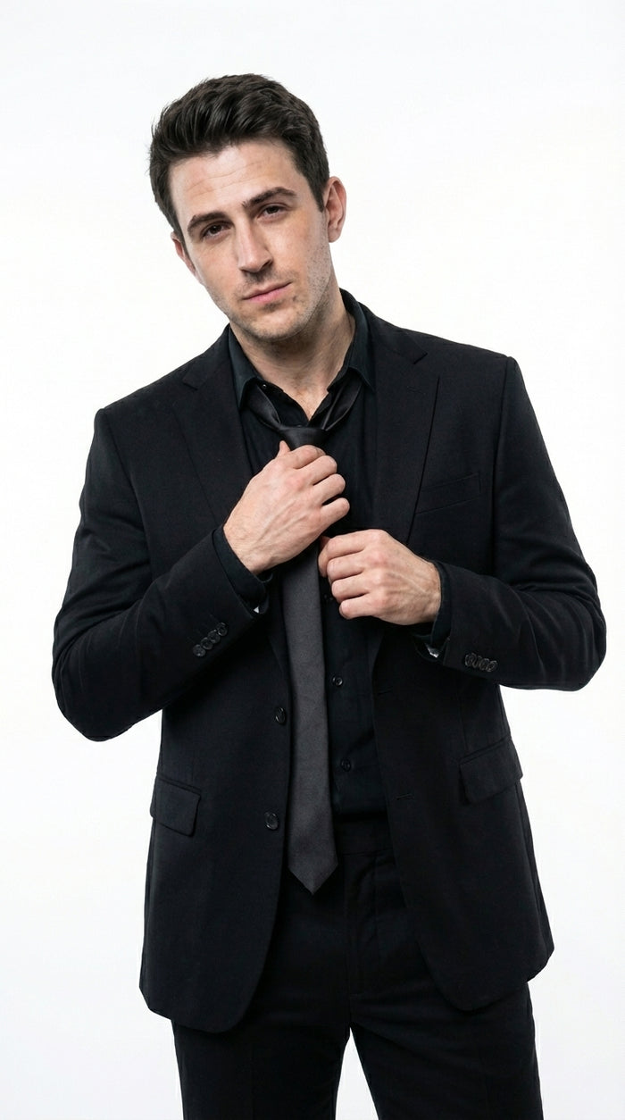 Mens Black Blazer – John Wick Inspired Classic Formal Blazer for Men Sleek Action Style Evening Jacket