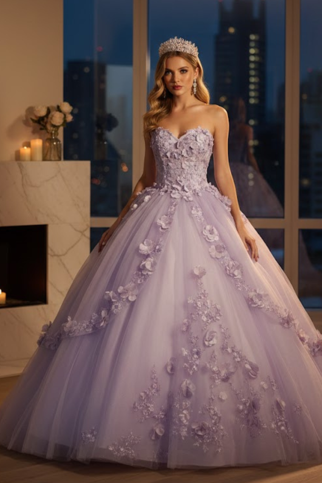 Plus Size Ball Gown in Rose Gold | Formal Quinceanera Dress