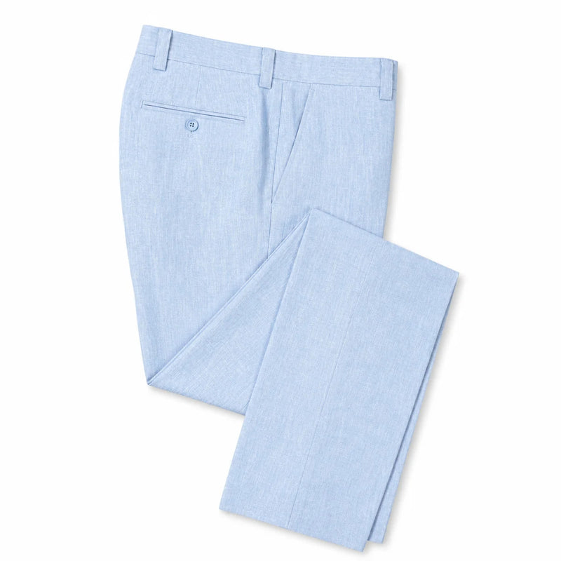 Premium Linen Pant - Blue Mist