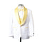 1 BUTTON SHAWL LAPEL TUXEDO WITH VEST - WHITE & GOLD - AlbertoNardoniStore