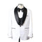 1 BUTTON SHAWL LAPEL TUXEDO WITH VEST - WHITE & BLACK - AlbertoNardoniStore