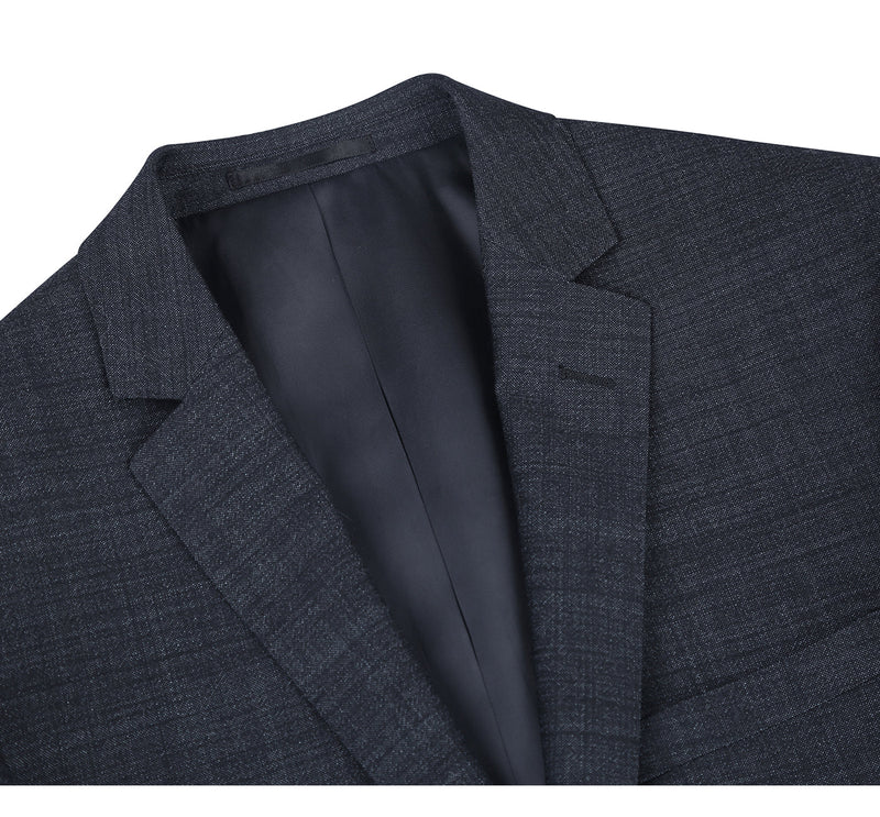 558-2 Men's Two Piece Slim Fit Wool Blend Suit