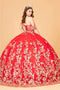 Red and Gold Quinceanera Dress by Elizabeth KGL3077