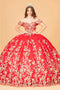 Red and Gold Quinceanera Dress by Elizabeth KGL3077