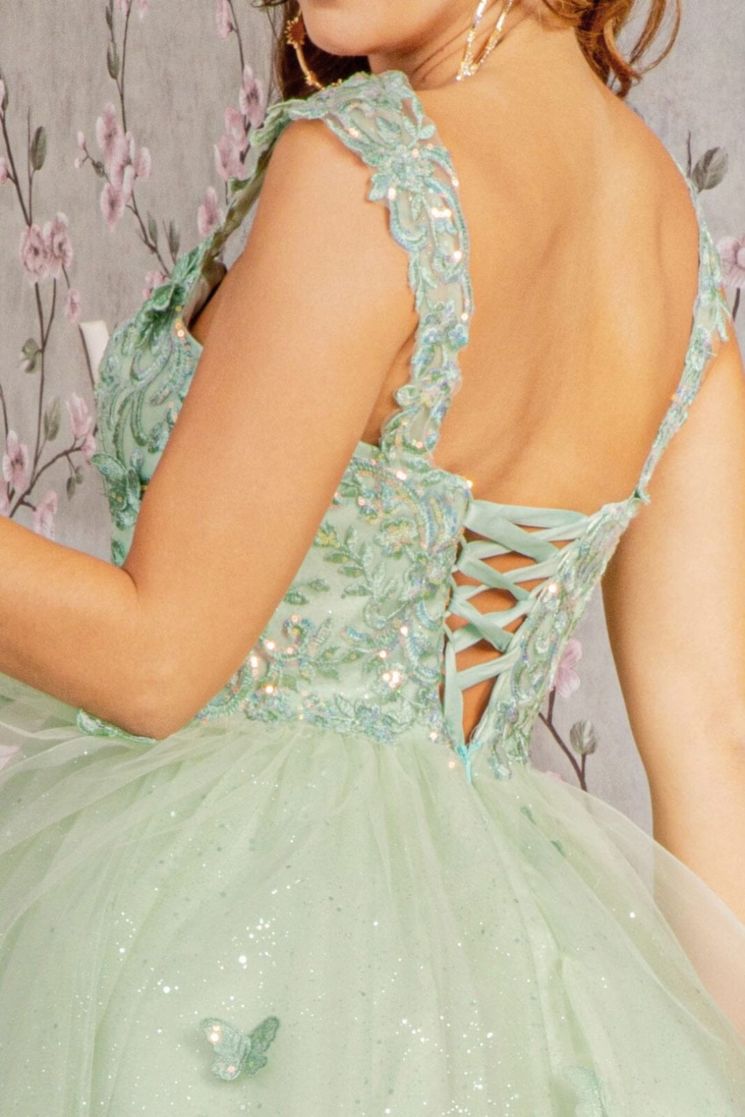 3D Butterfly Short Dress by Elizabeth KGS3186