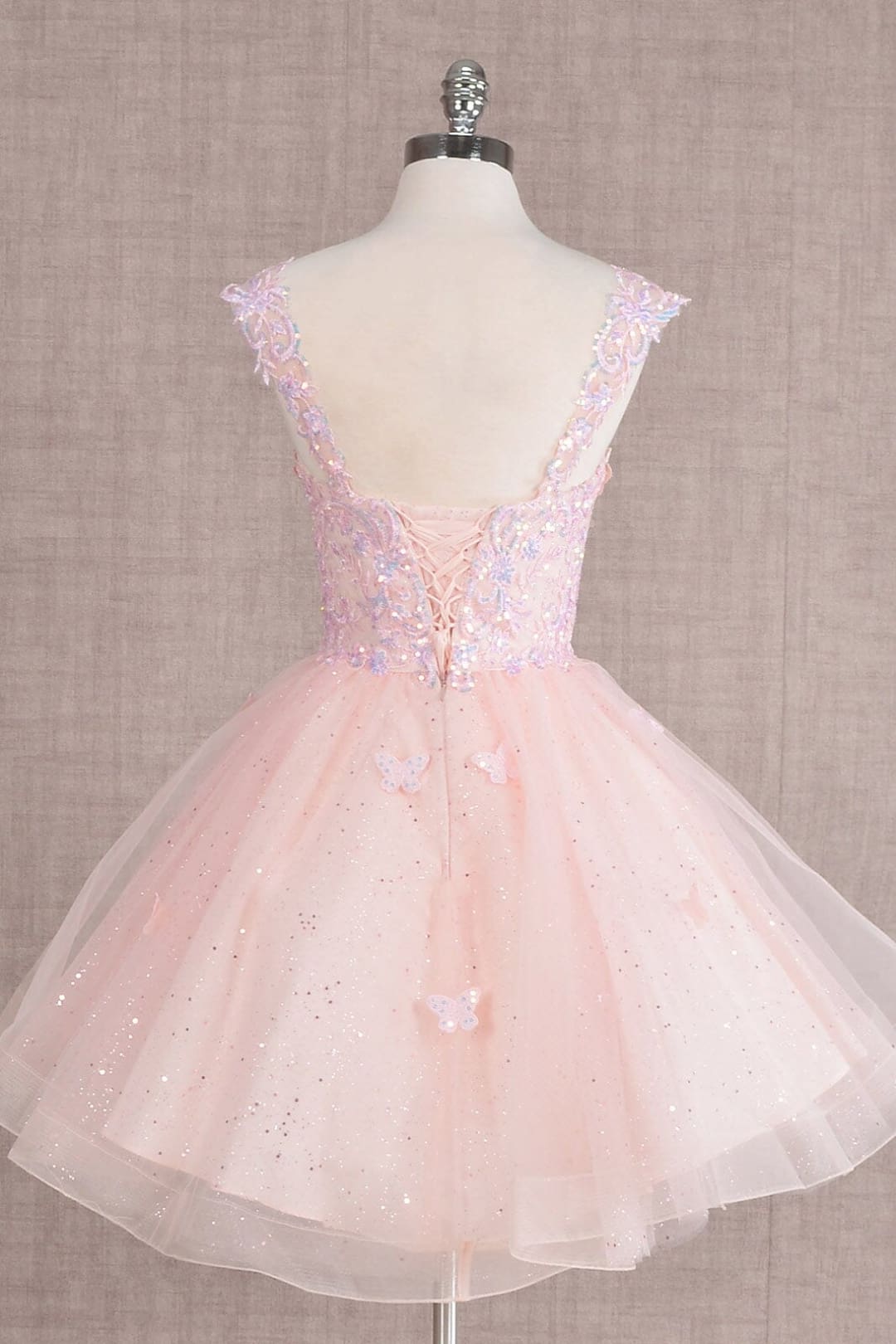 3D Butterfly Short Dress by Elizabeth KGS3186