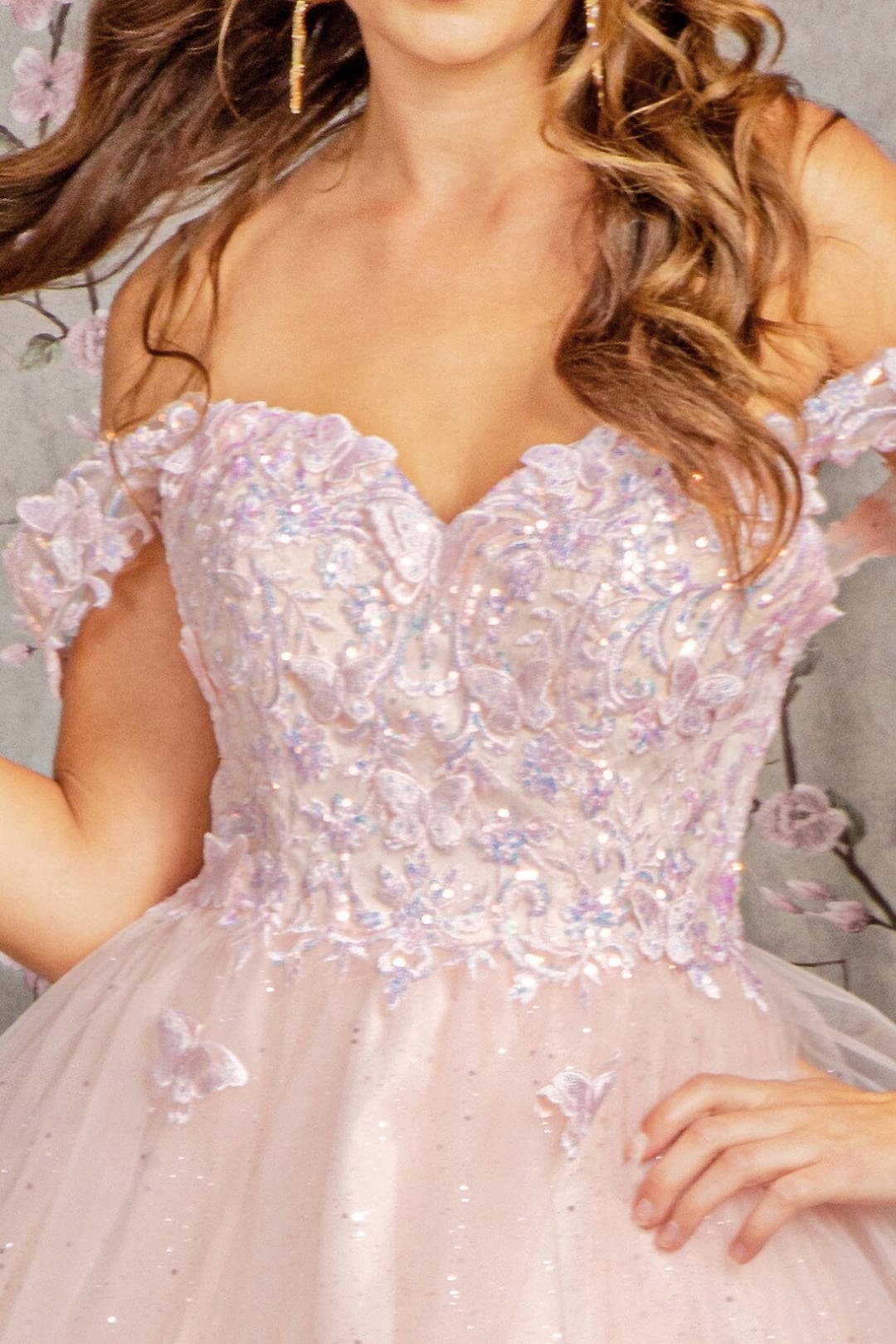 3D Butterfly Short Dress by Elizabeth KGS3186