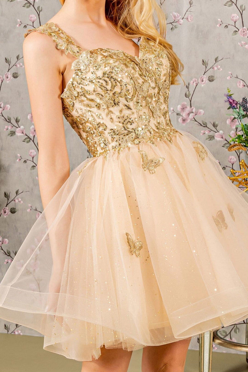 3D Butterfly Short Dress by Elizabeth KGS3186
