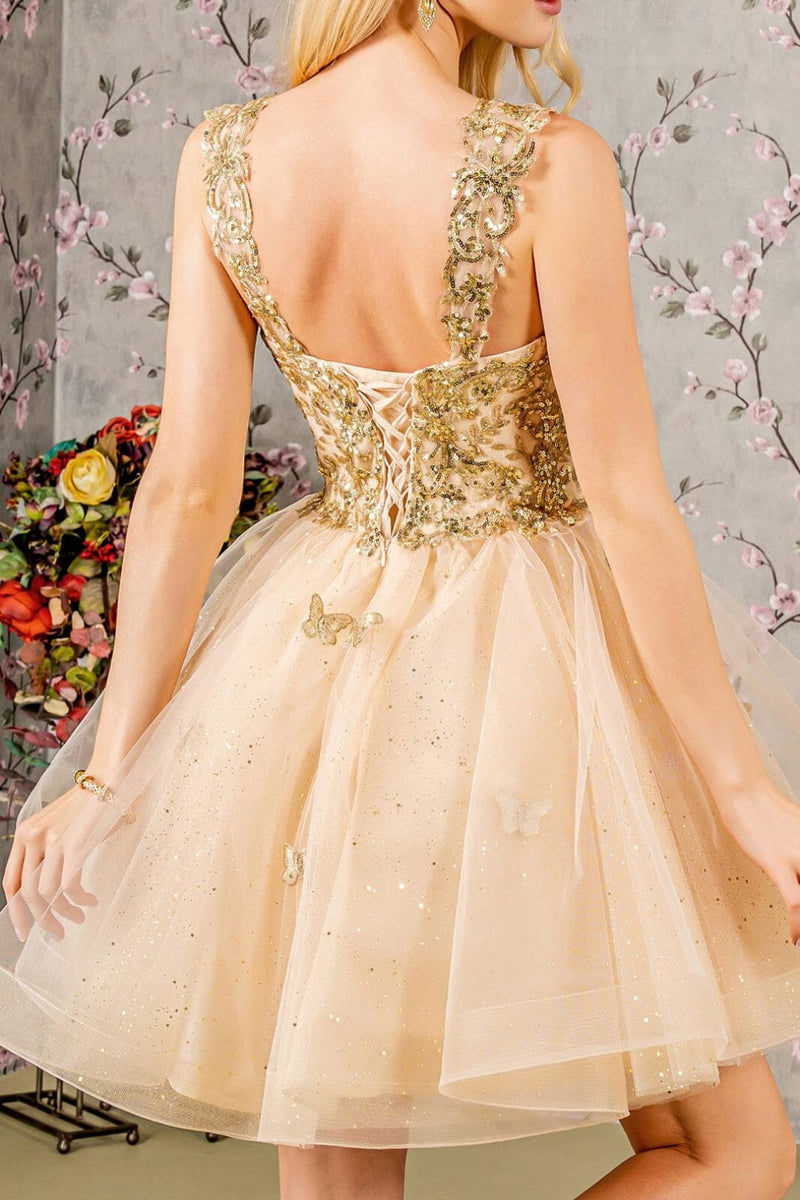 3D Butterfly Short Dress by Elizabeth KGS3186