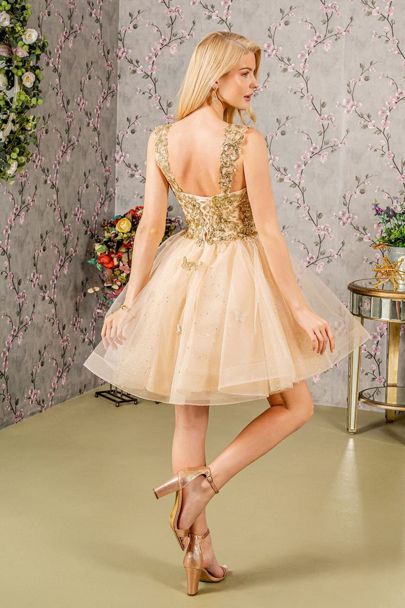 3D Butterfly Short Dress by Elizabeth KGS3186